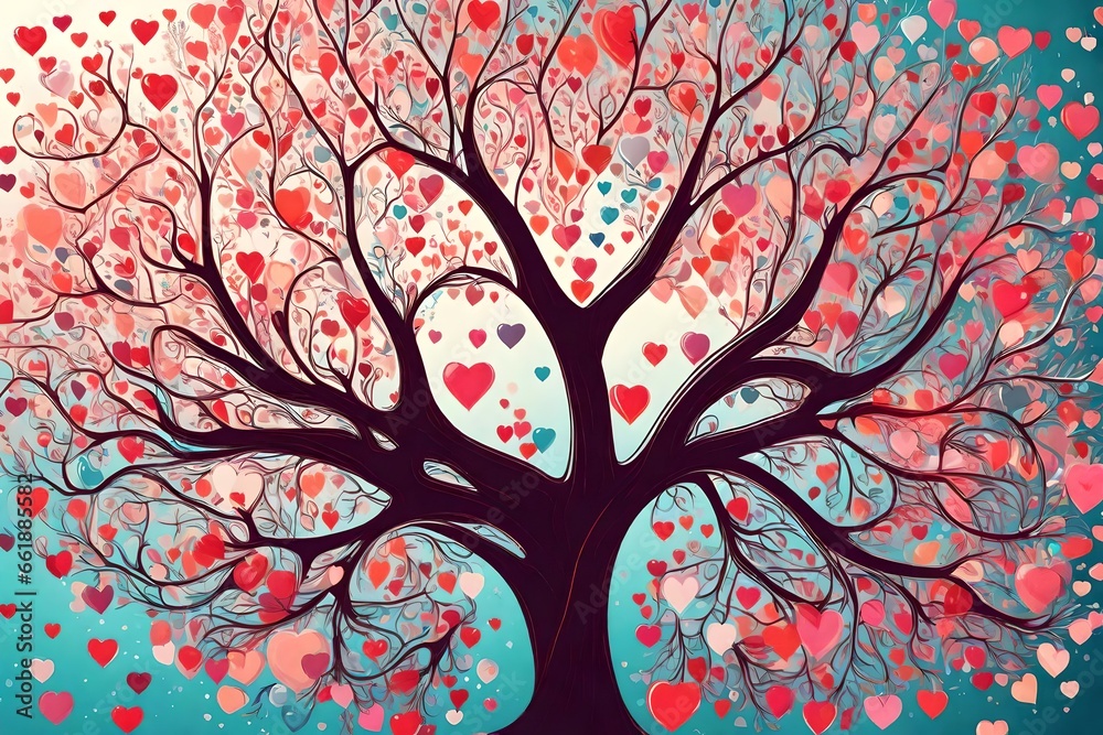 tree with hearts