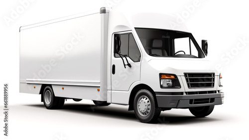 This close-up view of a moving truck is a great addition to marketing materials related to transportation and logistics.