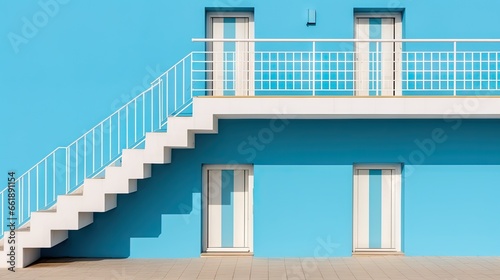 Urban architecture photography in a minimalist concept with geometric patterns