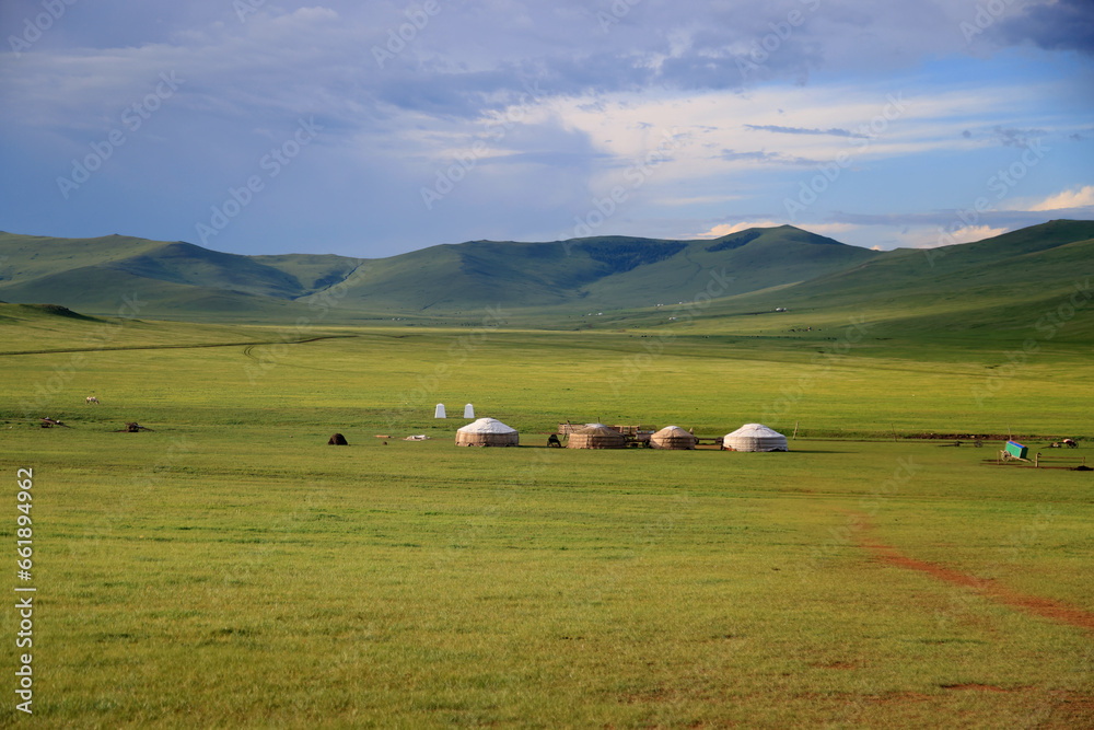 The Mongolian steppe near Ulaanbaatar