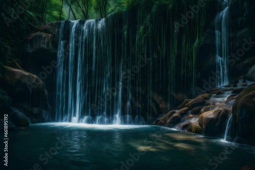 waterfall in the forest © Jamini