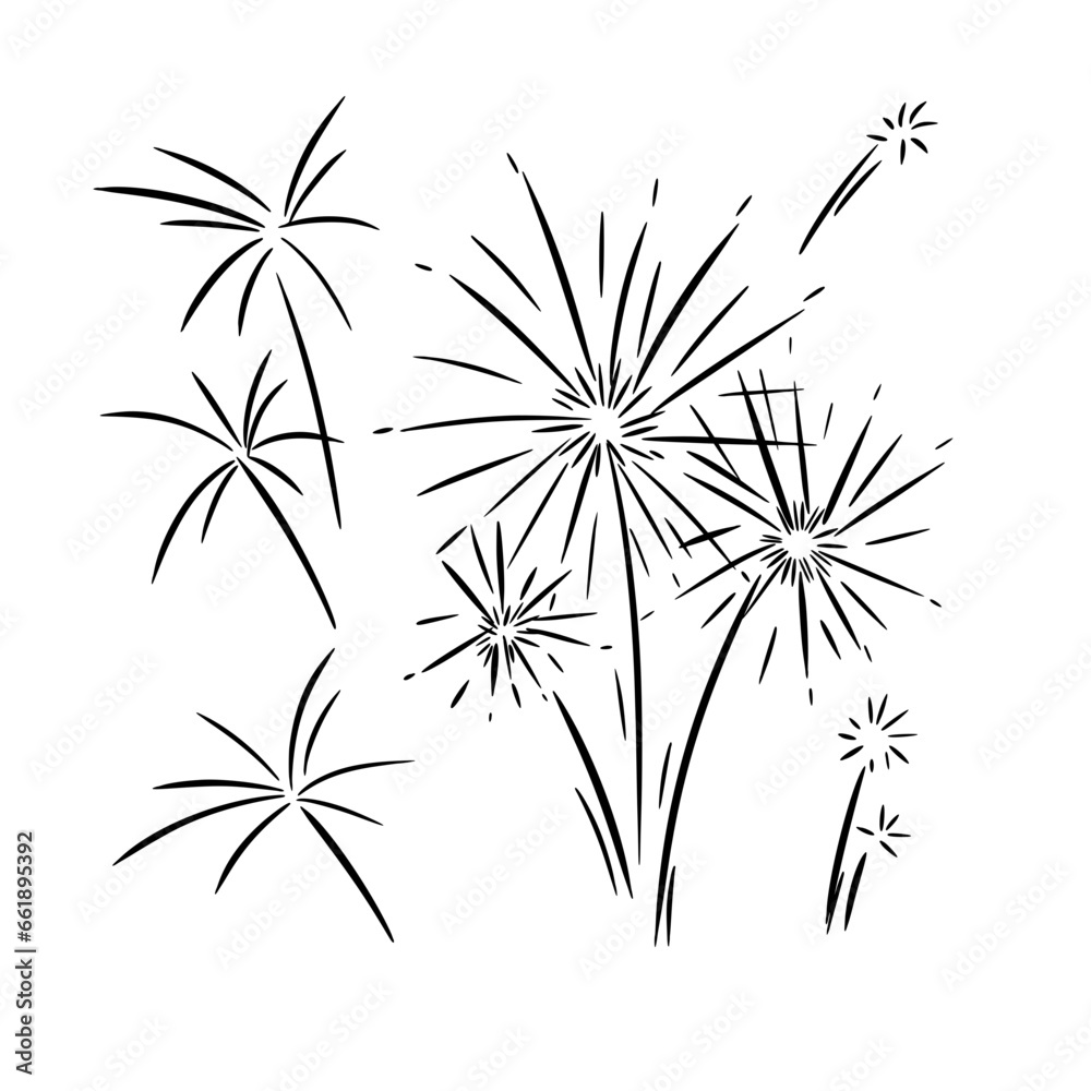 Fototapeta premium Firework Explosion Illustration