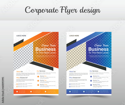professional business corporate flyer design template with modern presentation.