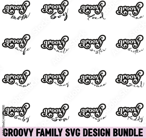 groovy svg design bundle and digital download