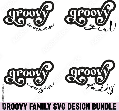 groovy svg design bundle and digital download