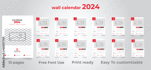  Wall Calendar 2024 Template, Calendar