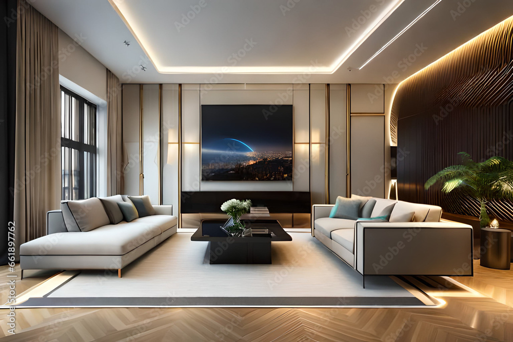 luxurious and expensive living room