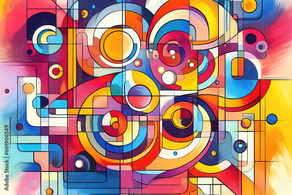 Obraz premium Abstract background vintage flat art concepts, simple shapes and forms.