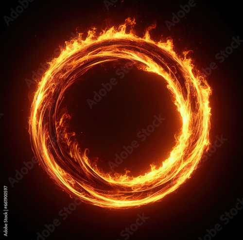Ring of fire isolated on a ...