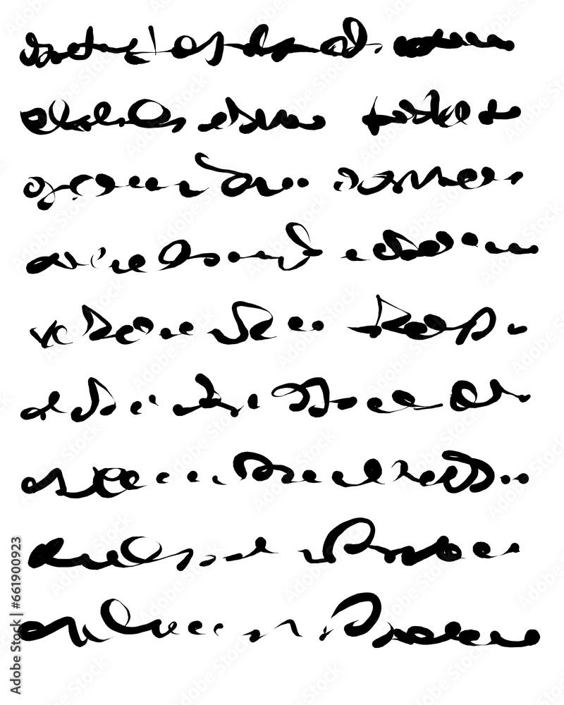 Abstract text. Imitation of a very old handwriting of an unknown language.