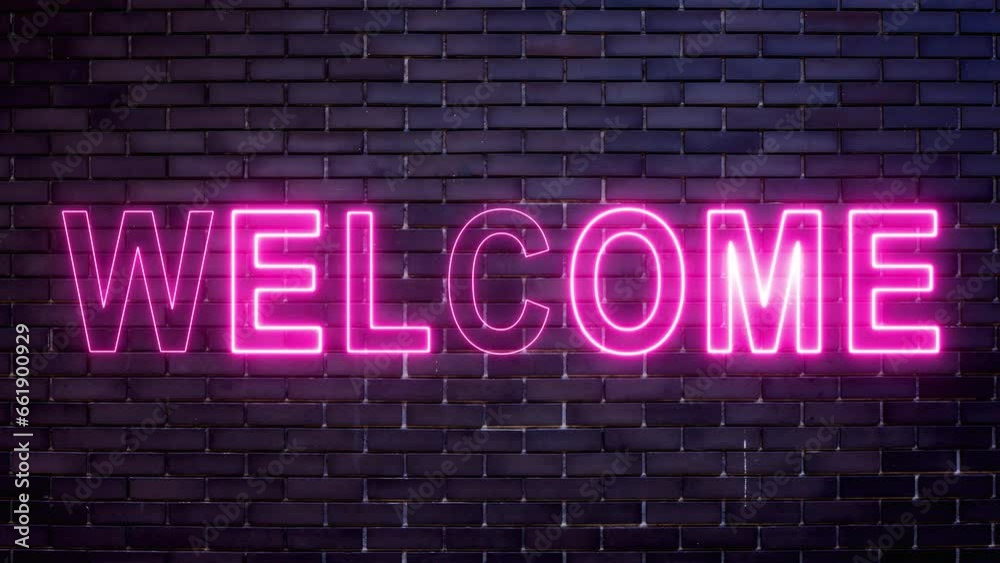 Black background welcome text animation. Cool welcome text animation perfect for an opening something animation or for a welcome greeting.