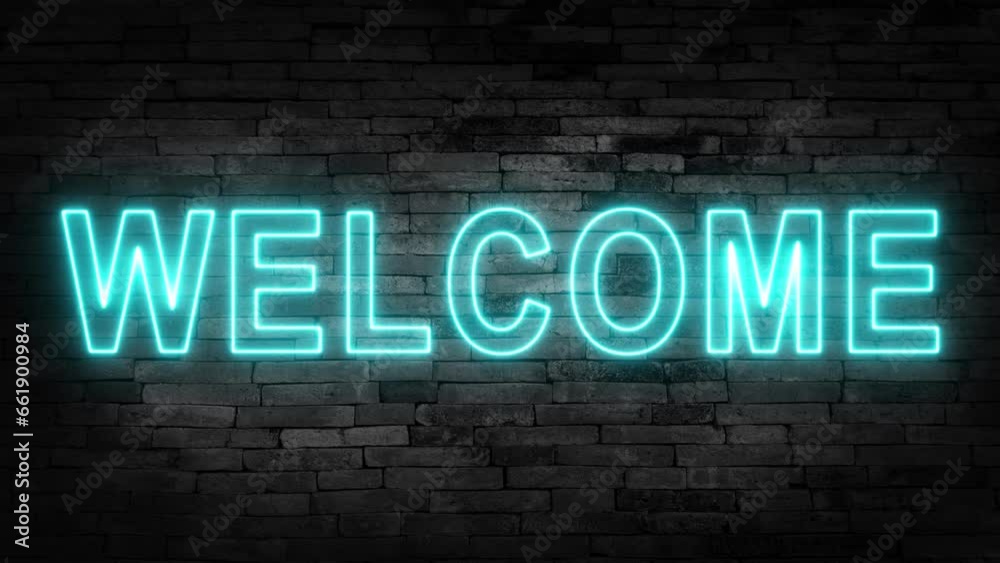 Black background welcome text animation. Cool welcome text animation perfect for an opening something animation or for a welcome greeting.