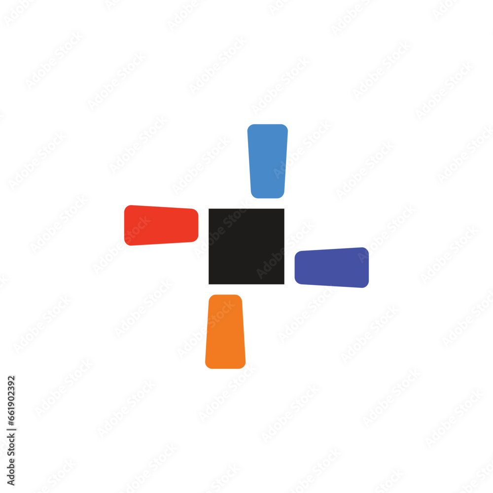 The logo consists of four command signs rotated 90 degrees. The amazing thing happened: A windmill was formed The logo consists of four command signs rotated 90 degrees. The amazing thing happened: A windmill was formed