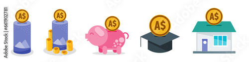 Saving Australian Dollar Money Set