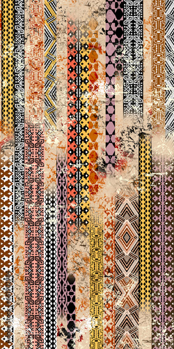 floral madhubani kalamkari chinz kani Abstract shirting Ajrakh Ikat block batik print patola Background digital printing textile pattern photo