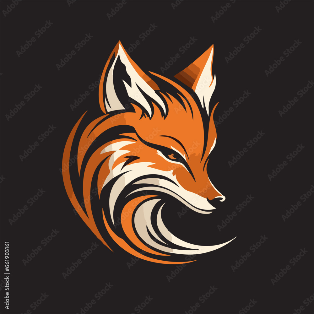Obraz premium red fox illustration