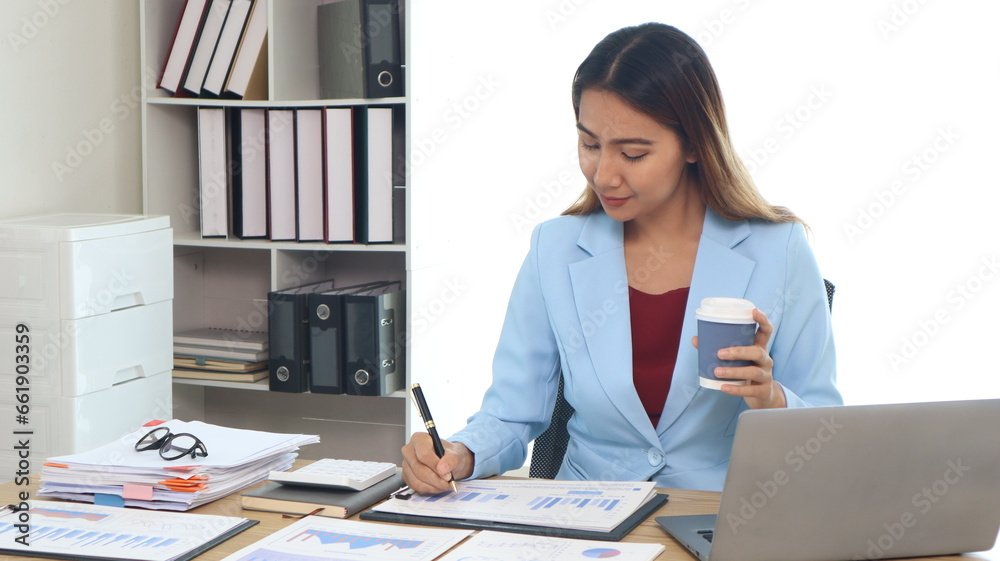 Thinking about how to take the business to technological heights. Cropped shot of an attractive young businesswoman working in her office. Thinking about how to take the business to technological heights. Cropped shot of an attractive young businesswoman working in her office.