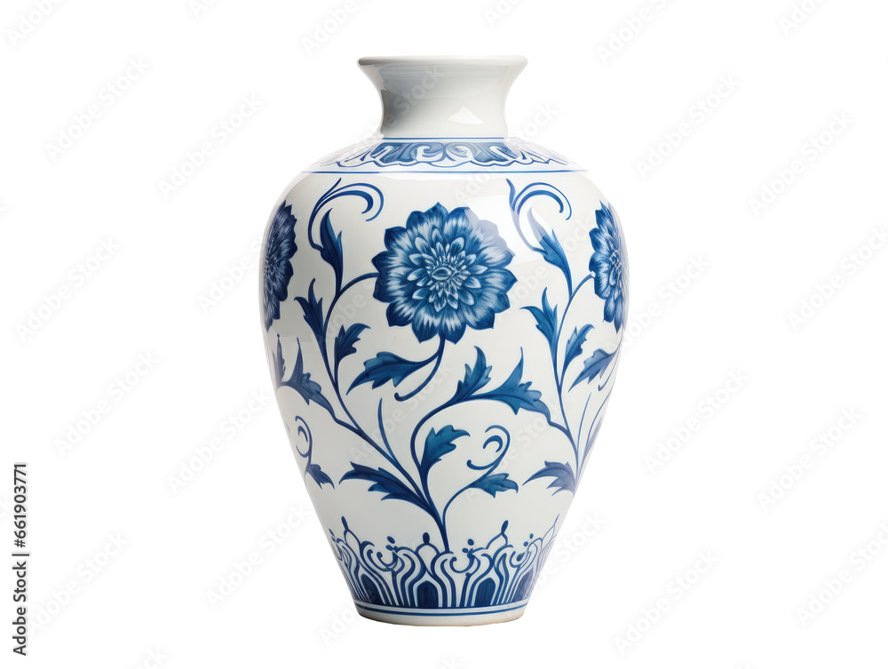 Ming Dynasty Blue and White Porcelain Vase