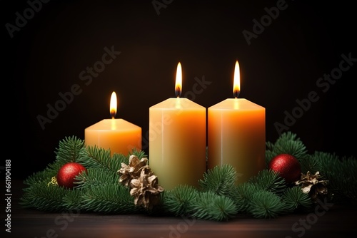 Beautiful light Christmas candles