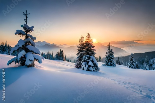 winter landscape in the mountains © Balqees