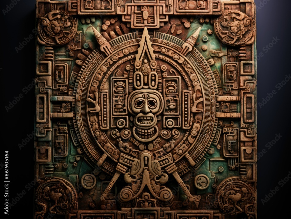 Mayan Codex with Hieroglyphs