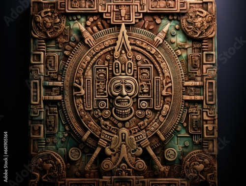 Mayan Codex with Hieroglyphs
