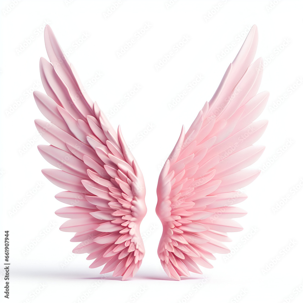 Fototapeta premium wings spread out isolated on white background 