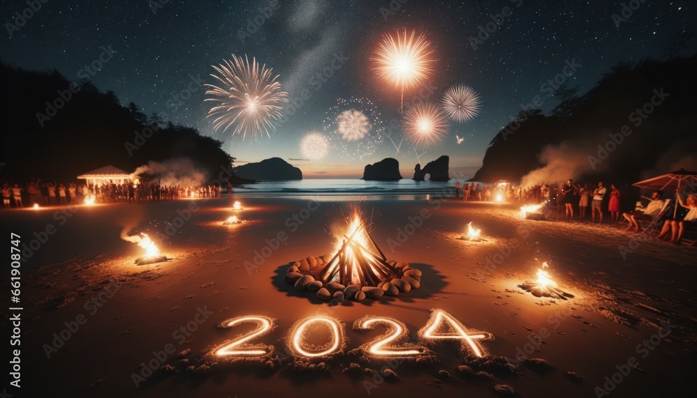 2024 Beach Bash Starlit Celebration with Bonfires and Fireworks