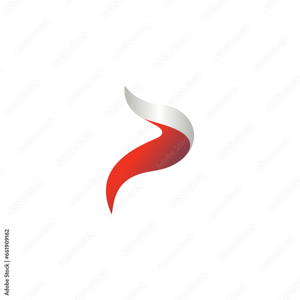The logo is an illustration of the letter p. Three dimension. The logo is an illustration of the letter p. Three dimension.