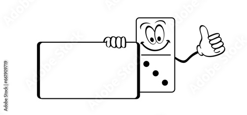 Cartoon domino tiles. Classic dominoes, domino's pictogram. Playing, parts of game full bones tiles. Black, white domino. Flat vector set. 28 pieces. White chip of domino on board for gambling. 