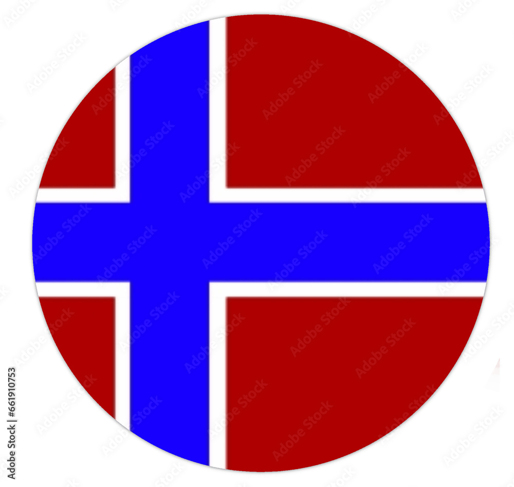 Obraz premium norway round flag icon