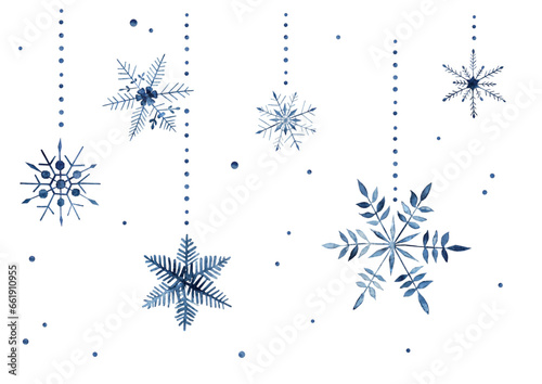  snow crystals - scheekristalle watercolor