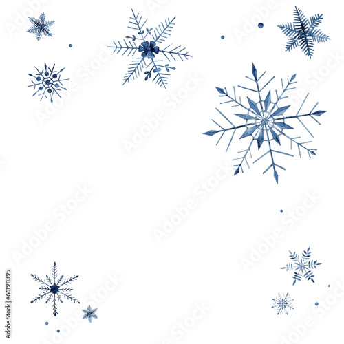  snow crystals - scheekristalle watercolor