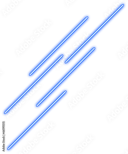 Blue Neon Stripe Line photo