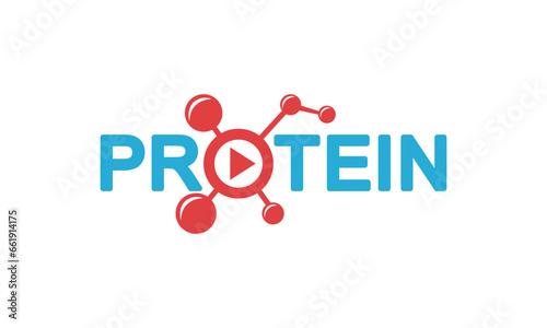 Vector is the word protein from amino acids to complex protein molecules. Protein is a polymer (polypeptide) formed from a chain of amino acids. Video education.