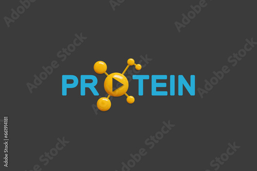 Vector is the word protein from amino acids to complex protein molecules. Protein is a polymer (polypeptide) formed from a chain of amino acids. Video education.