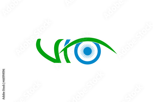 vector is the word "vio". Inside is the cornea of the eye.