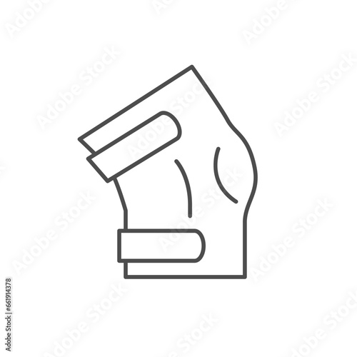 Knee pad line outline icon