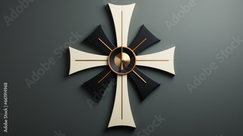 minimalistic catholic cross logo design 
