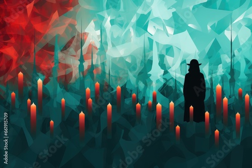 Abstract background for remembering the Palestinian victims in the Israeli-Gaza conflict