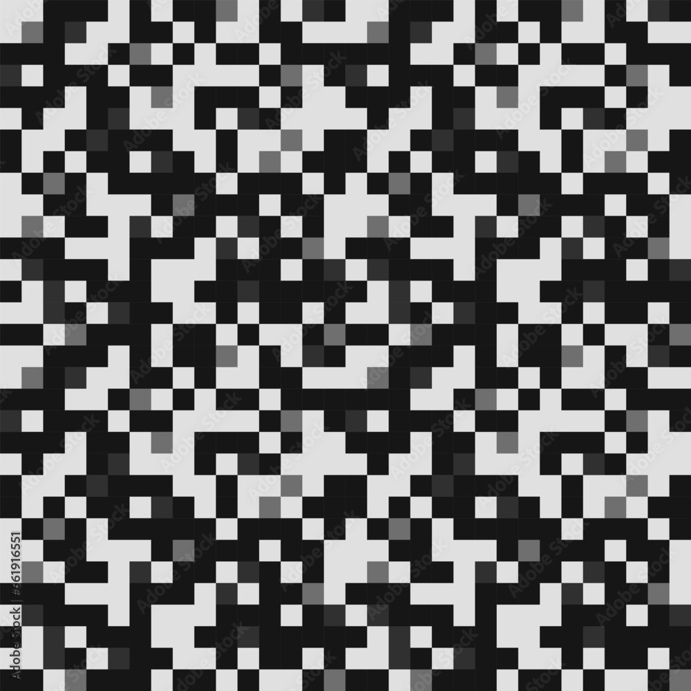 Fototapeta premium Camouflage texture pixel seamless pattern.