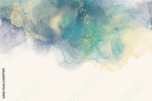 Luxury orange abstract background of marble liquid ink art. Vector illustration.