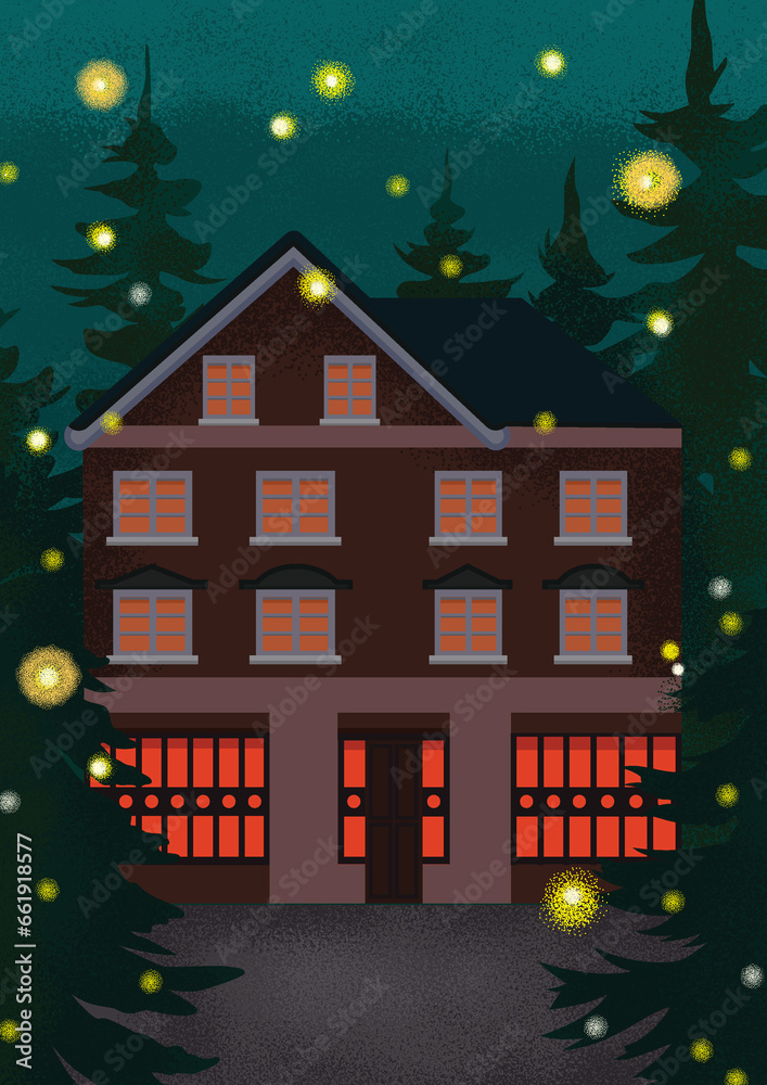 Fototapeta premium christmas night in the city