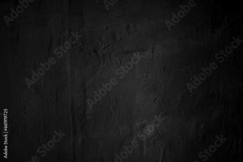 Textured black grunge background. Black concrete texture as a concept of horror and Halloween