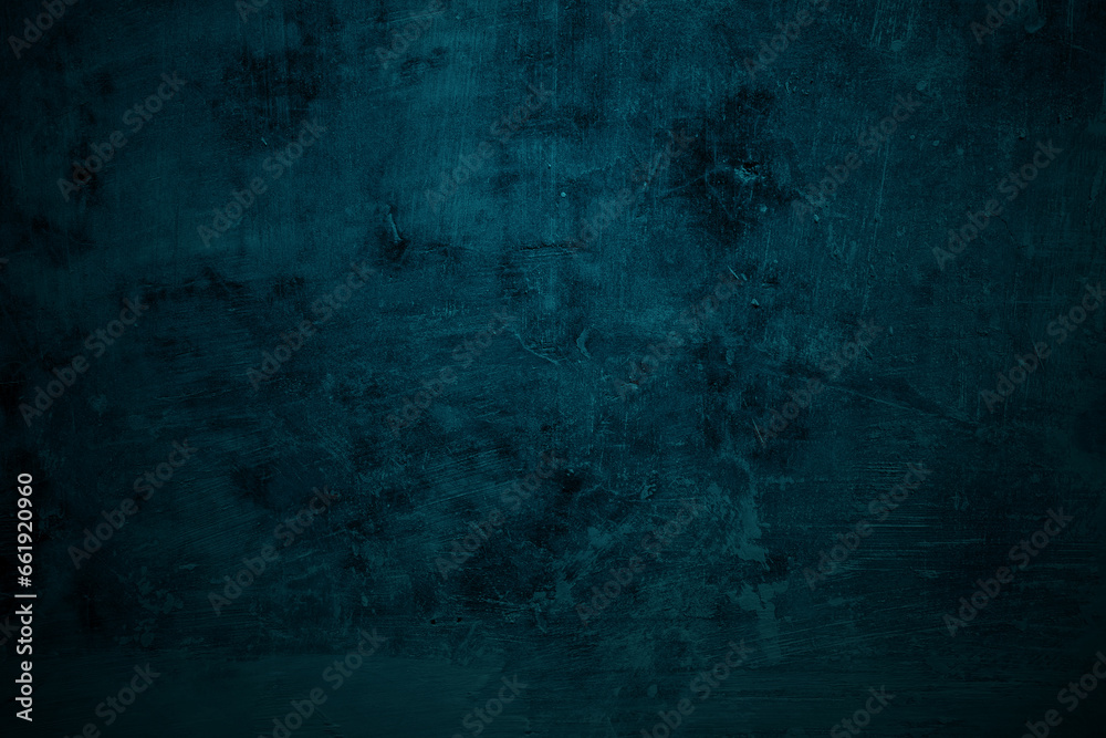 Textured blue grunge background. Blue concrete texture as a concept of horror and Halloween