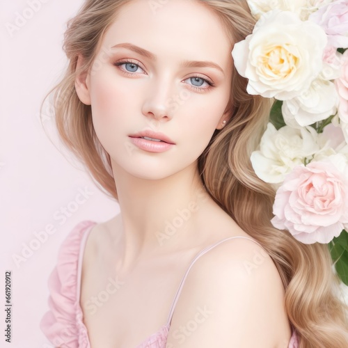 Beautiful Woman Model - Ideal for Cosmetics  Skincare  Beauty Products  Fashion Editorials  and Diversity in High-End Fashion