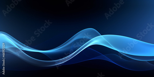 Abstrakter Hintergrund mit blauen Wellen auf dunklem Hintergrund © Marc Kunze