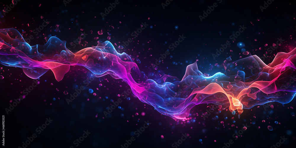 Abstract neon color wave background color rhythm background color wave background colorful smoke background liquid color paint background fluid color paint background - obrazy, fototapety, plakaty 