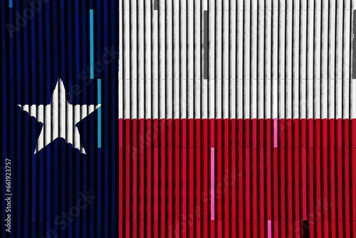 Tableau sur toile Texas US state flag on textured background. Conceptual collage.