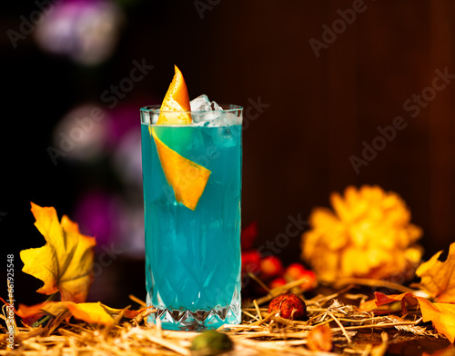 Blue Fall Cocktail.